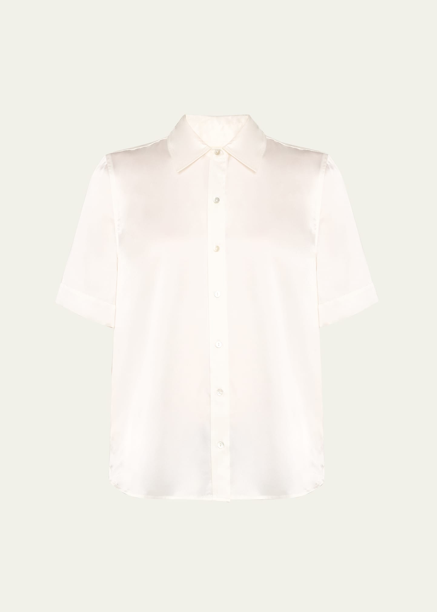 Ellah Short-Sleeve Silk Blouse - 1