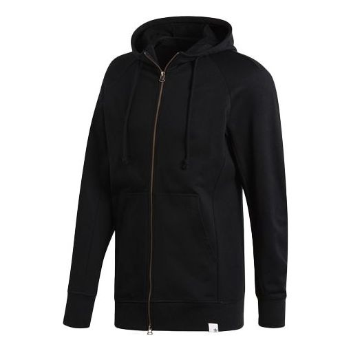 adidas originals hooded Zipper Sports Jacket Black BQ3092 - 1