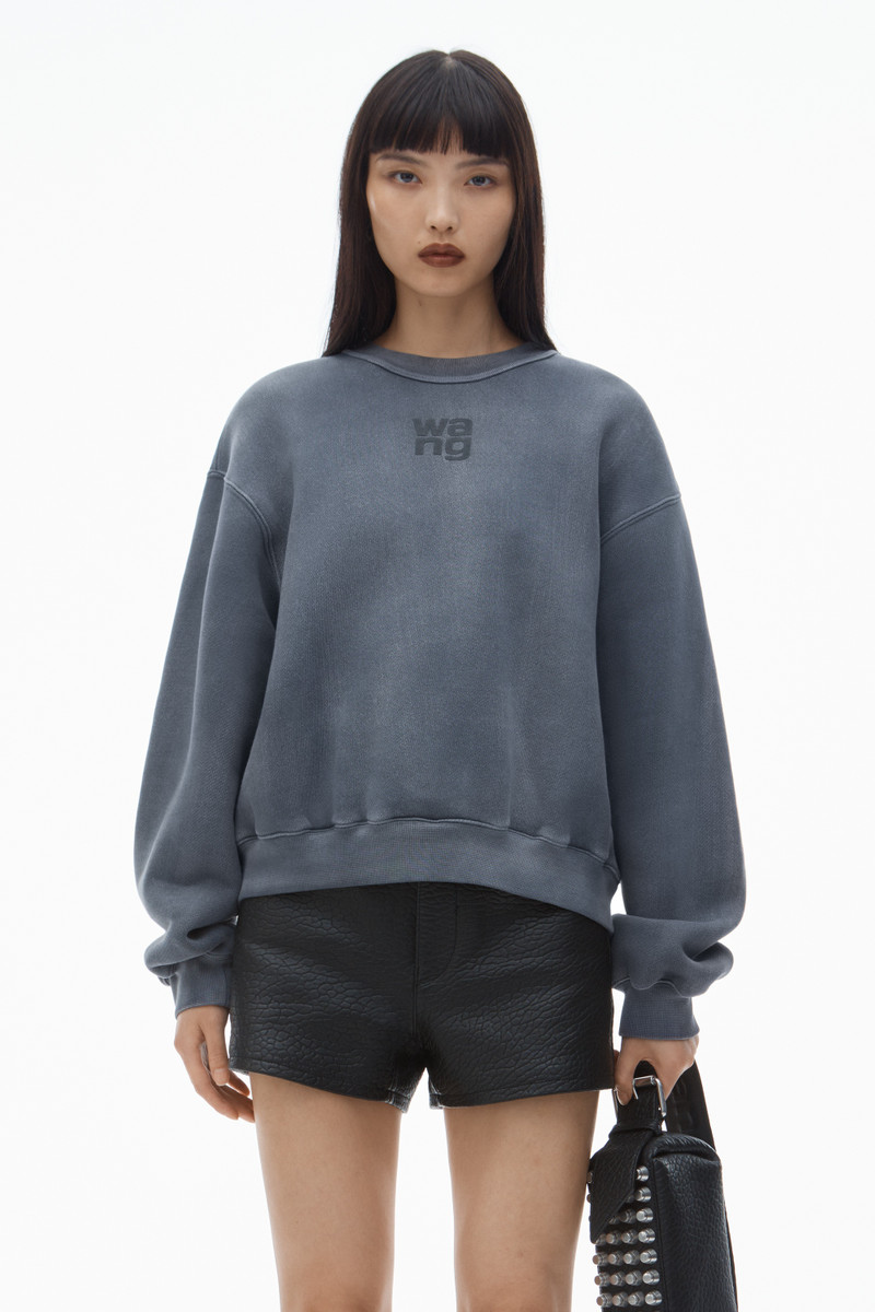 Alexander Wang puff logo sweatshirt in structured terry outlook