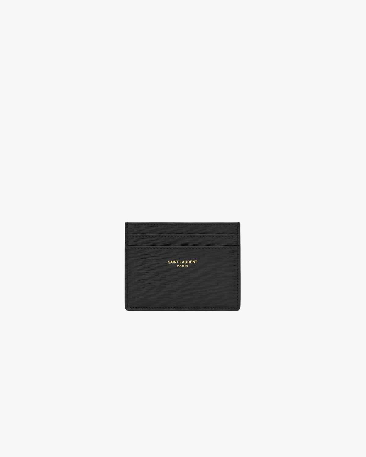 SAINT LAURENT PARIS CARD CASE IN RIPPLE- LEATHER - 1