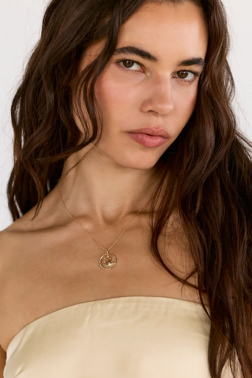 Celine D'Aoust Oval Diamond Eye Necklace - 1