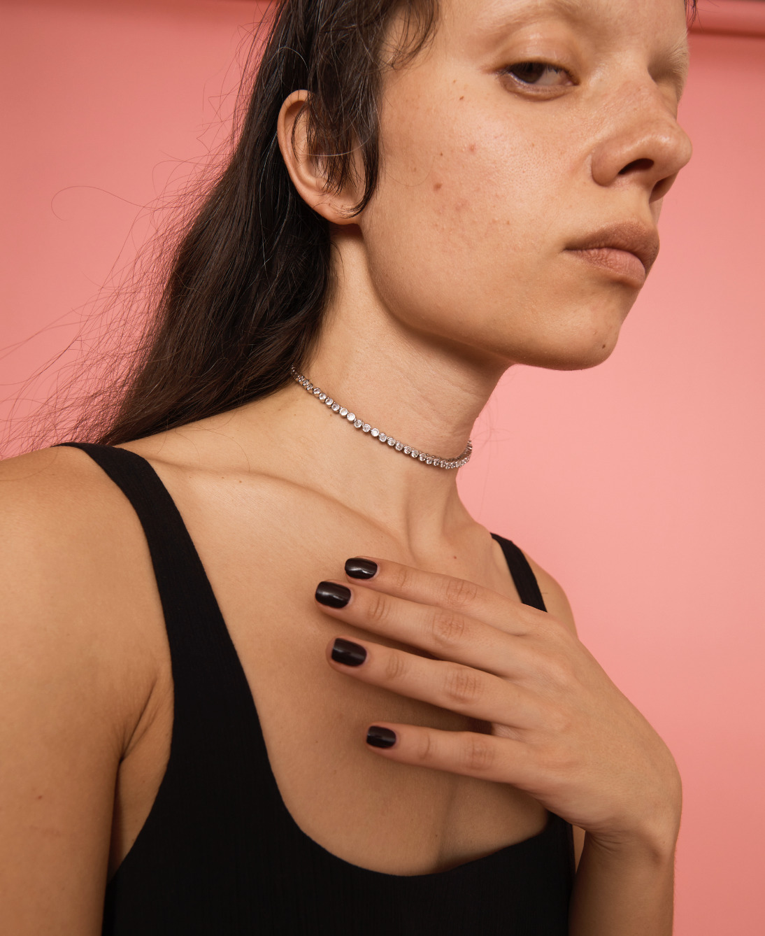 CRYSTAL CLEAR TENNIS NECKLACE - 2