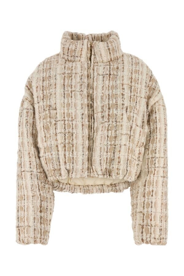Khrisjoy Women Embroidered Tweed Down Jacket - 1