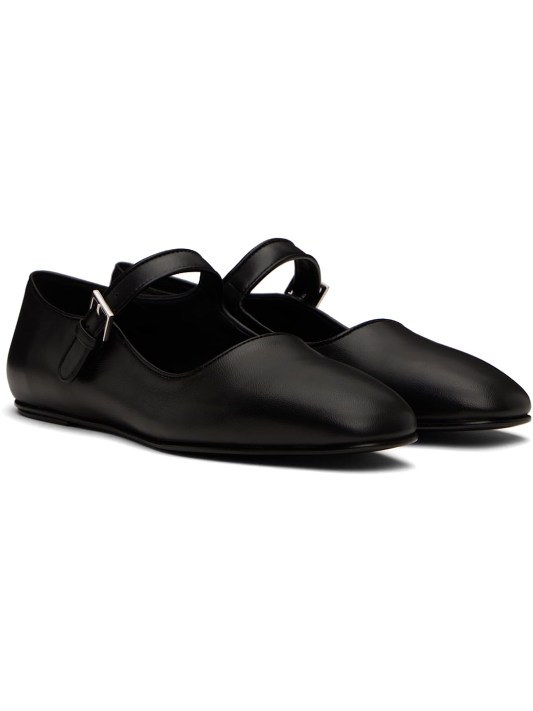 Black Ava Ballerina Flats - 4
