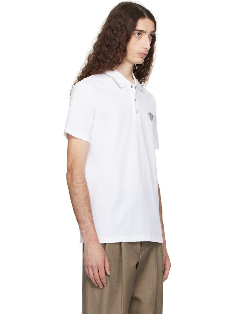 White Embroidered Polo 2