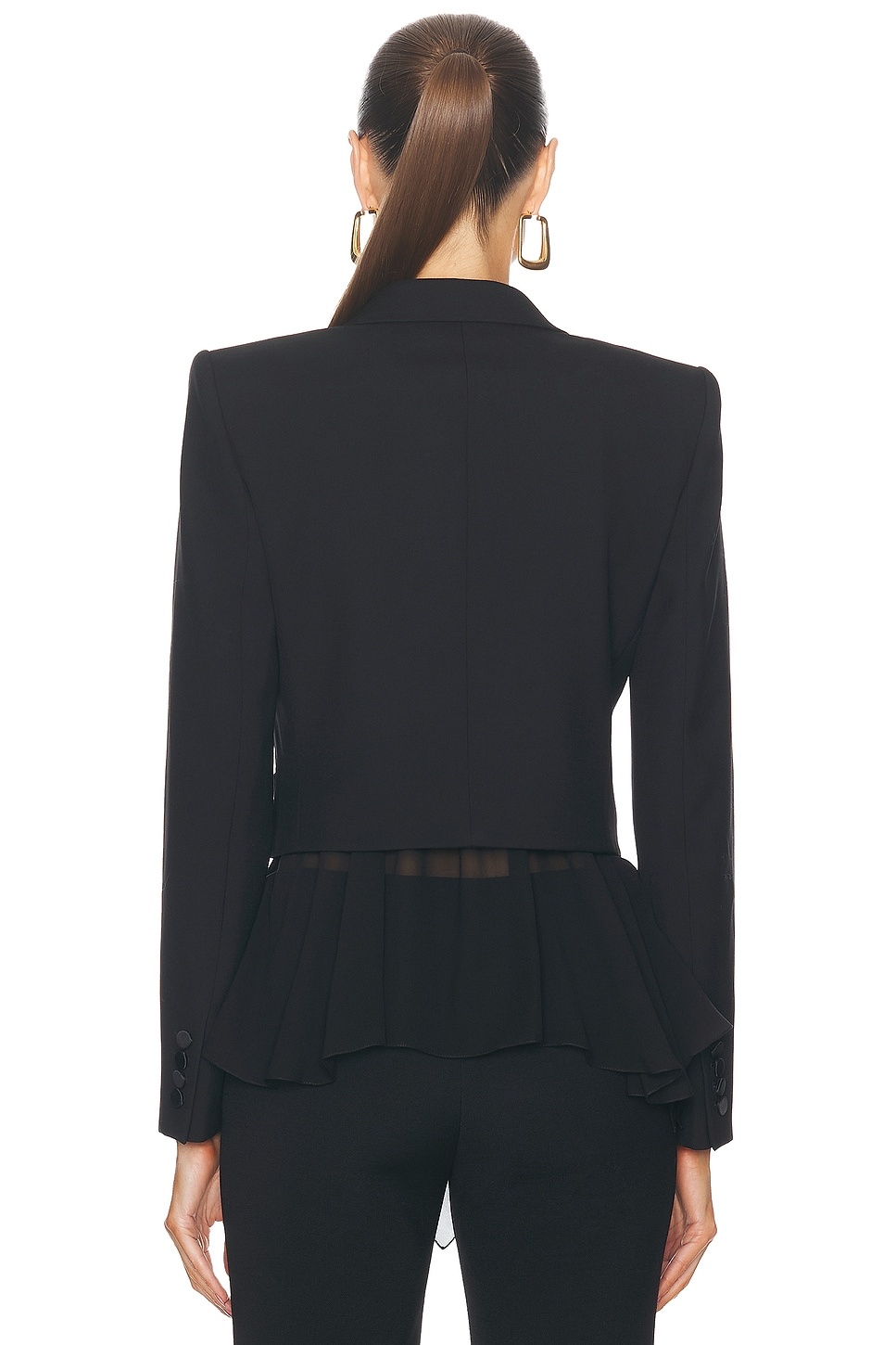 Chloé Wool Gabardine Cropped Blazer | forward | REVERSIBLE