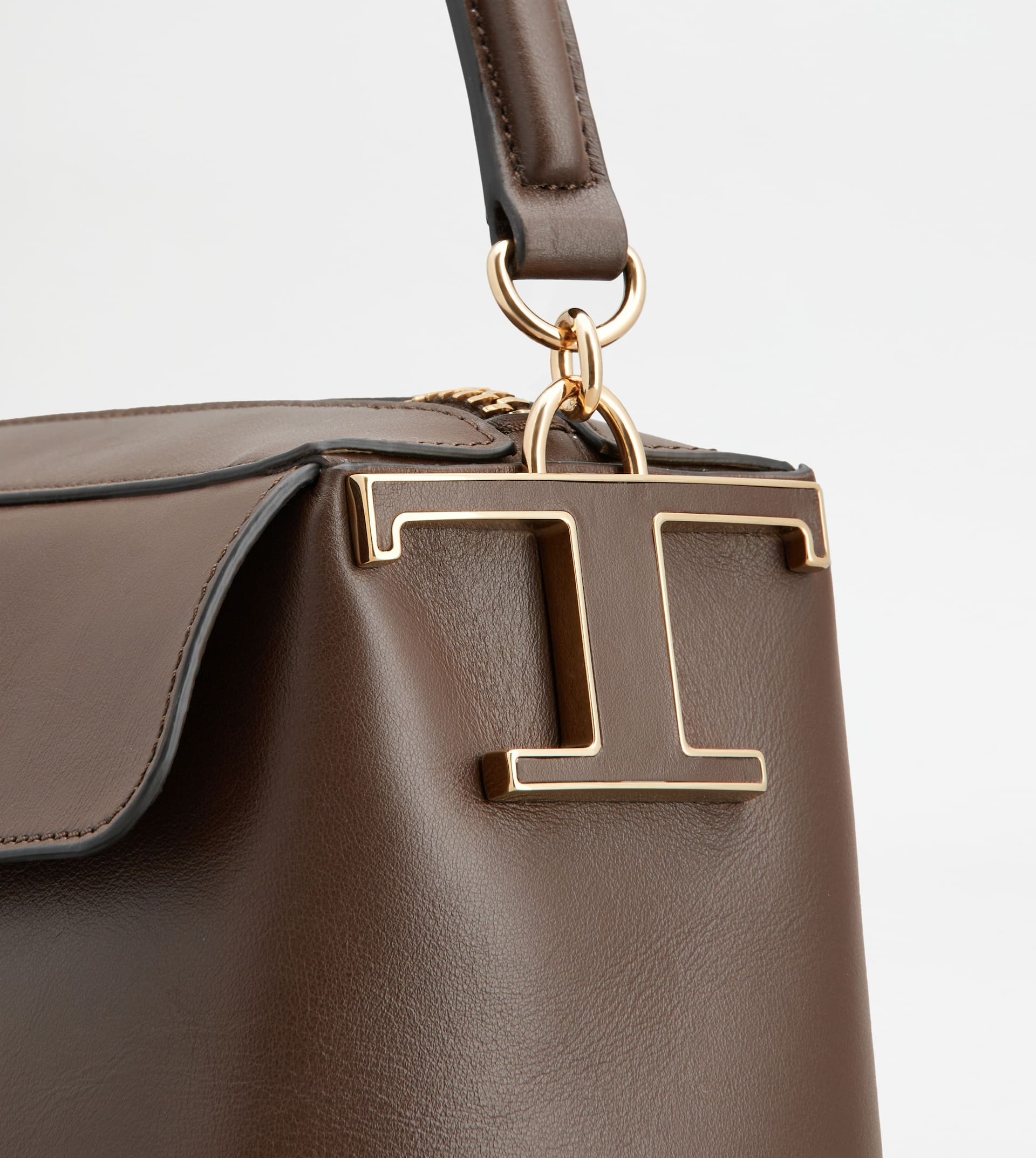 TOD'S T CASE BAULETTO IN LEATHER SMALL - BROWN - 8