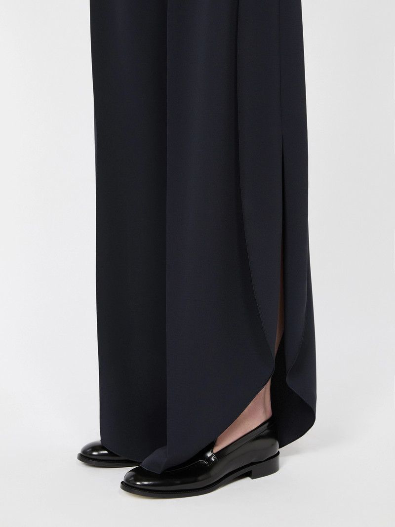 CRUSCA Wide-fit cady trousers - NAVY 5