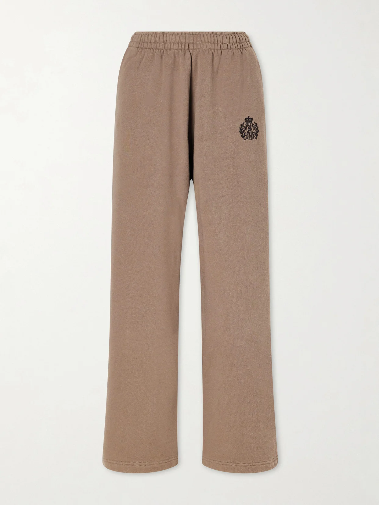 Logo-embroidered Cotton-jersey Wide-leg Sweatpants - 1