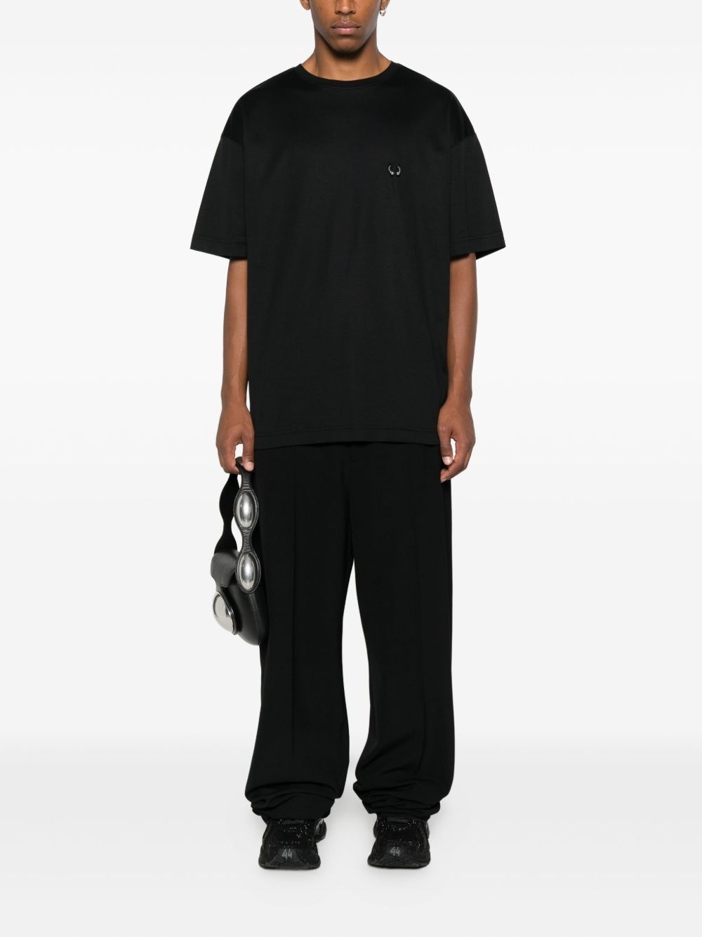 metallic-piercing T-shirt - 2