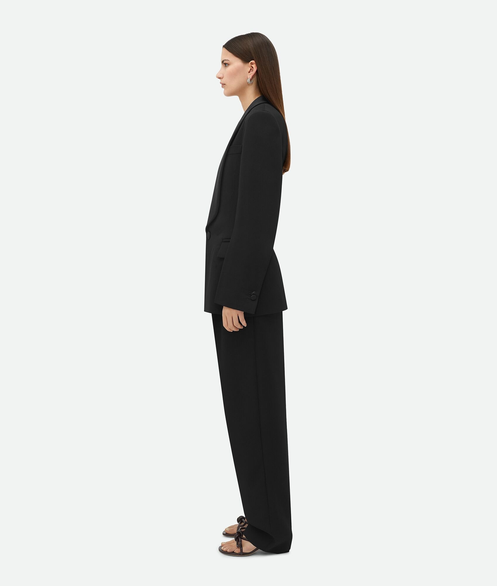 Wool Grain De Poudre Tuxedo Jacket - 2