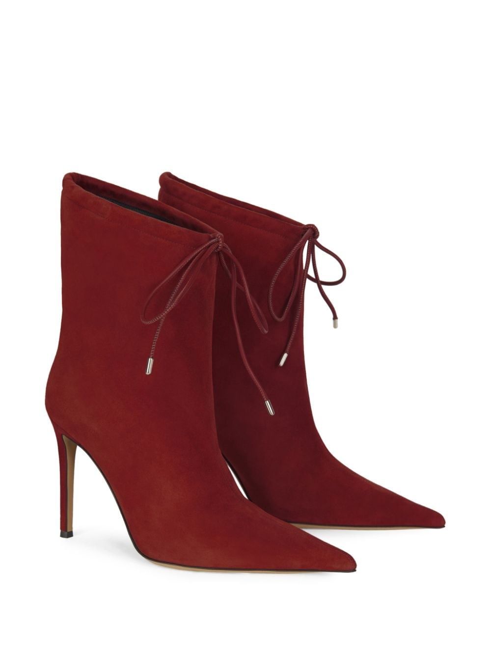 105mm pointed-toe suede boots - 2