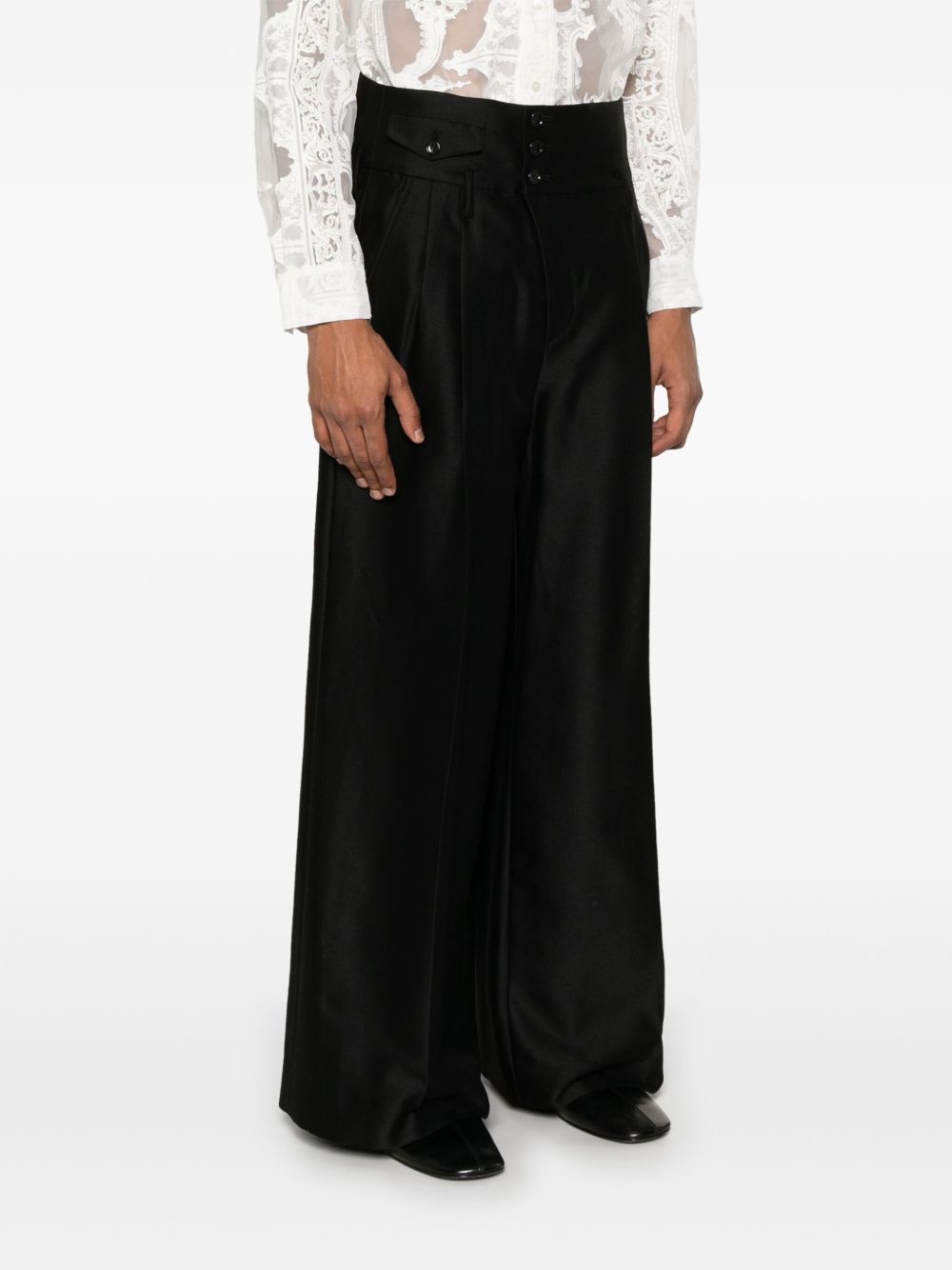 pleat-detailed trousers - 3