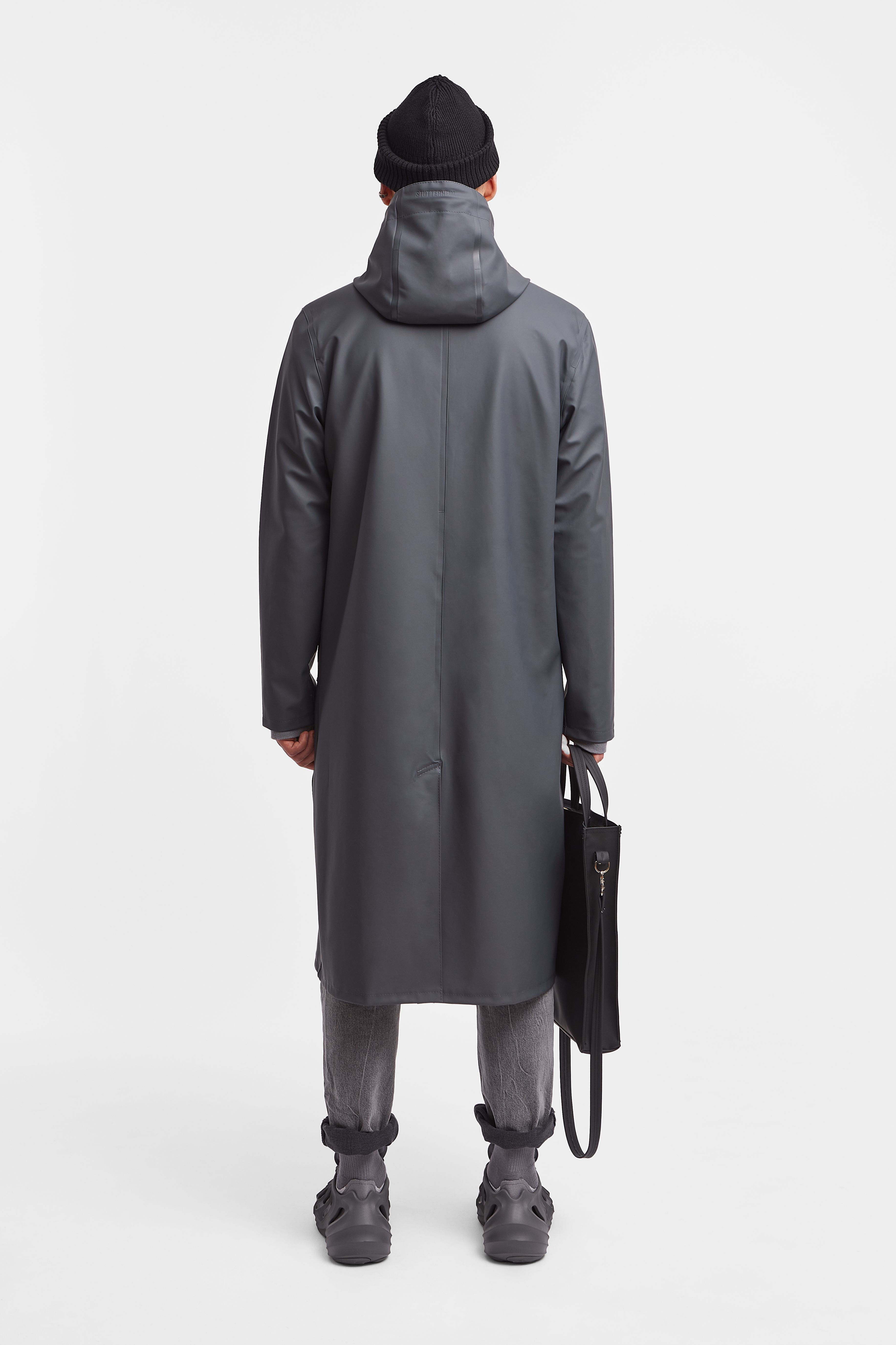 Stockholm Long Raincoat Charcoal - 4