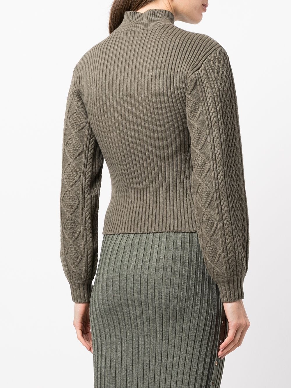 ribbed-knit cut-out jumper - 4