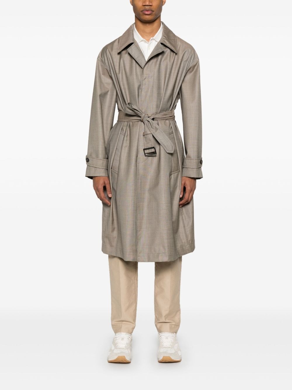 Wool belted coat - 3