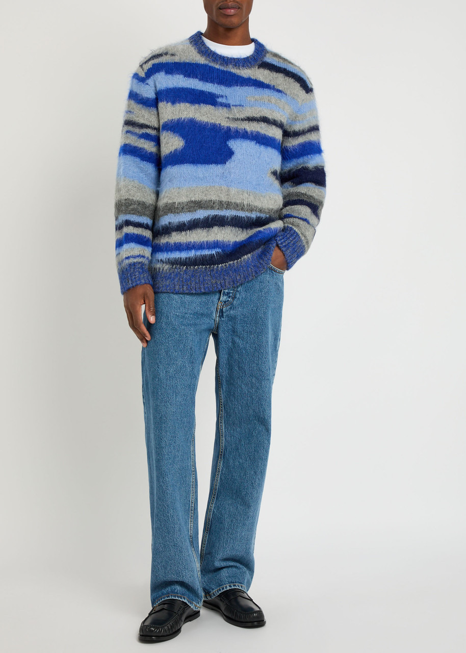 The Elder Statesman Topo Jacquard Brushed Alpaca-blend Jumper - 4