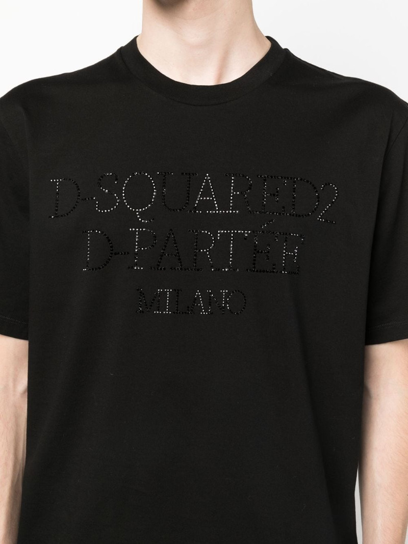 studded-logo cotton T-shirt 5