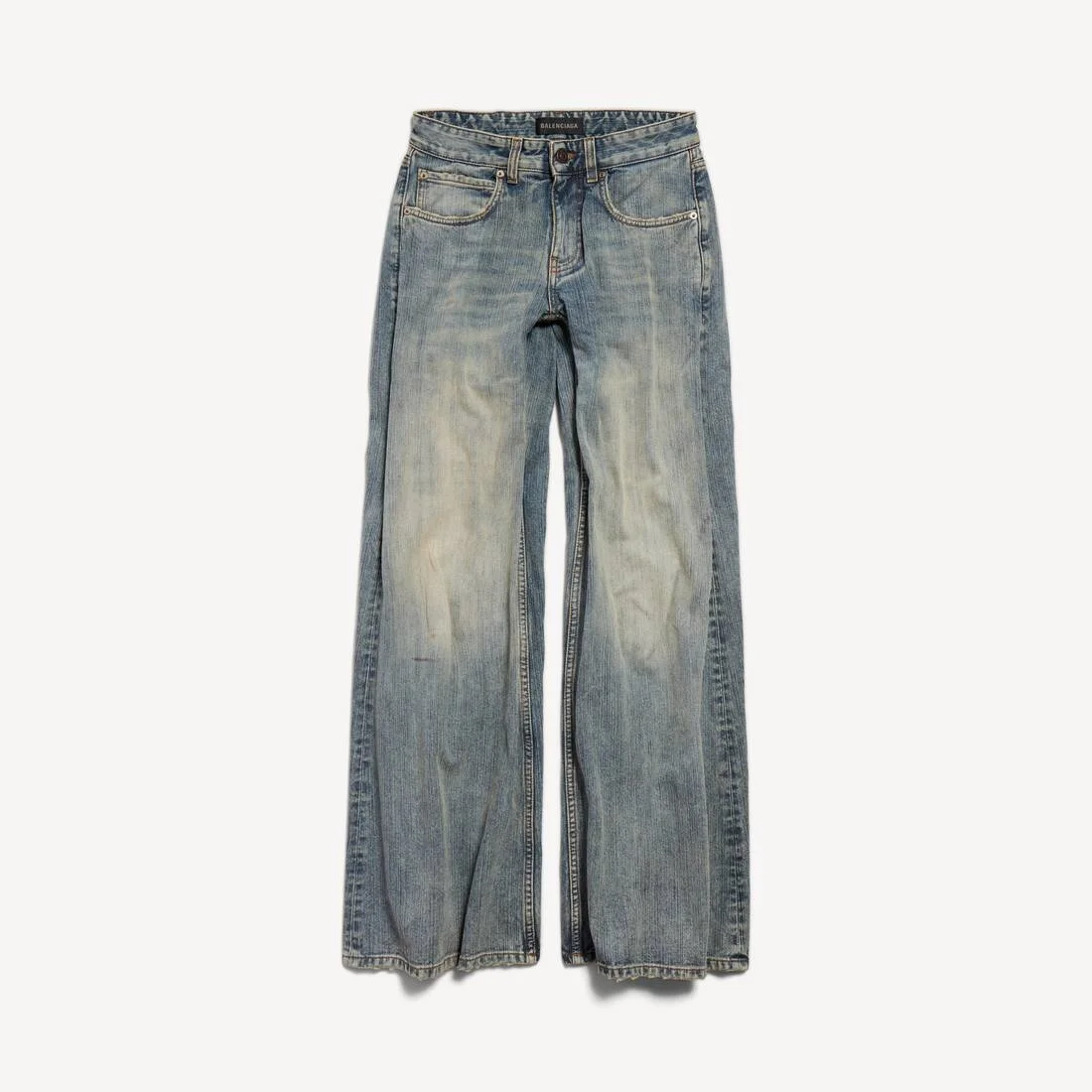 Women's Low Waist Baggy Pants in Blue - 1