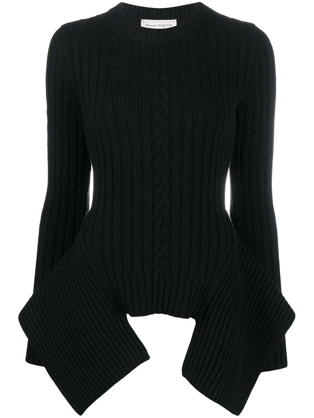 ribbed asymmetric jumper - 1