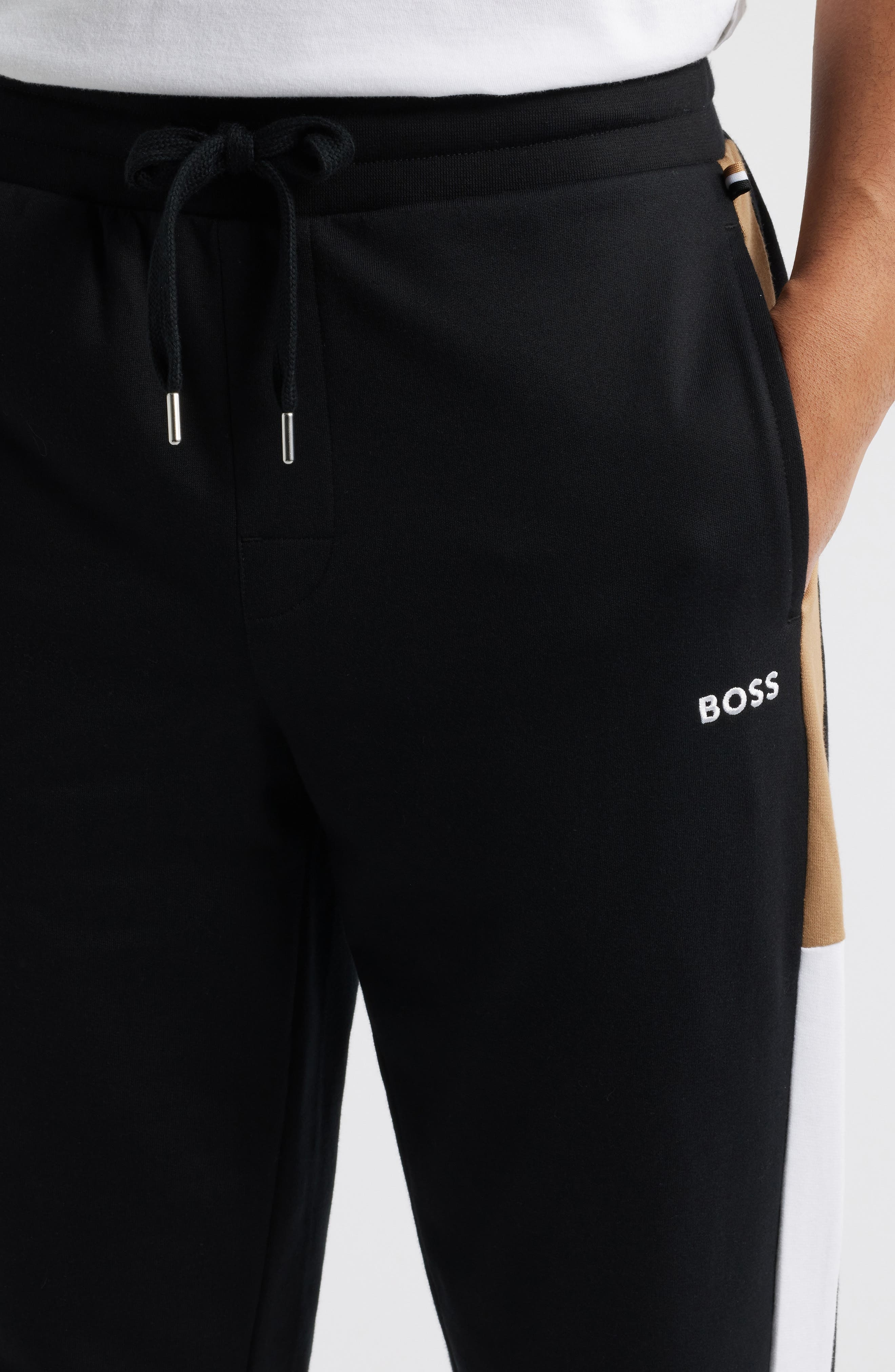 BOSS Iconic Cotton Joggers in Black at Nordstrom - 3