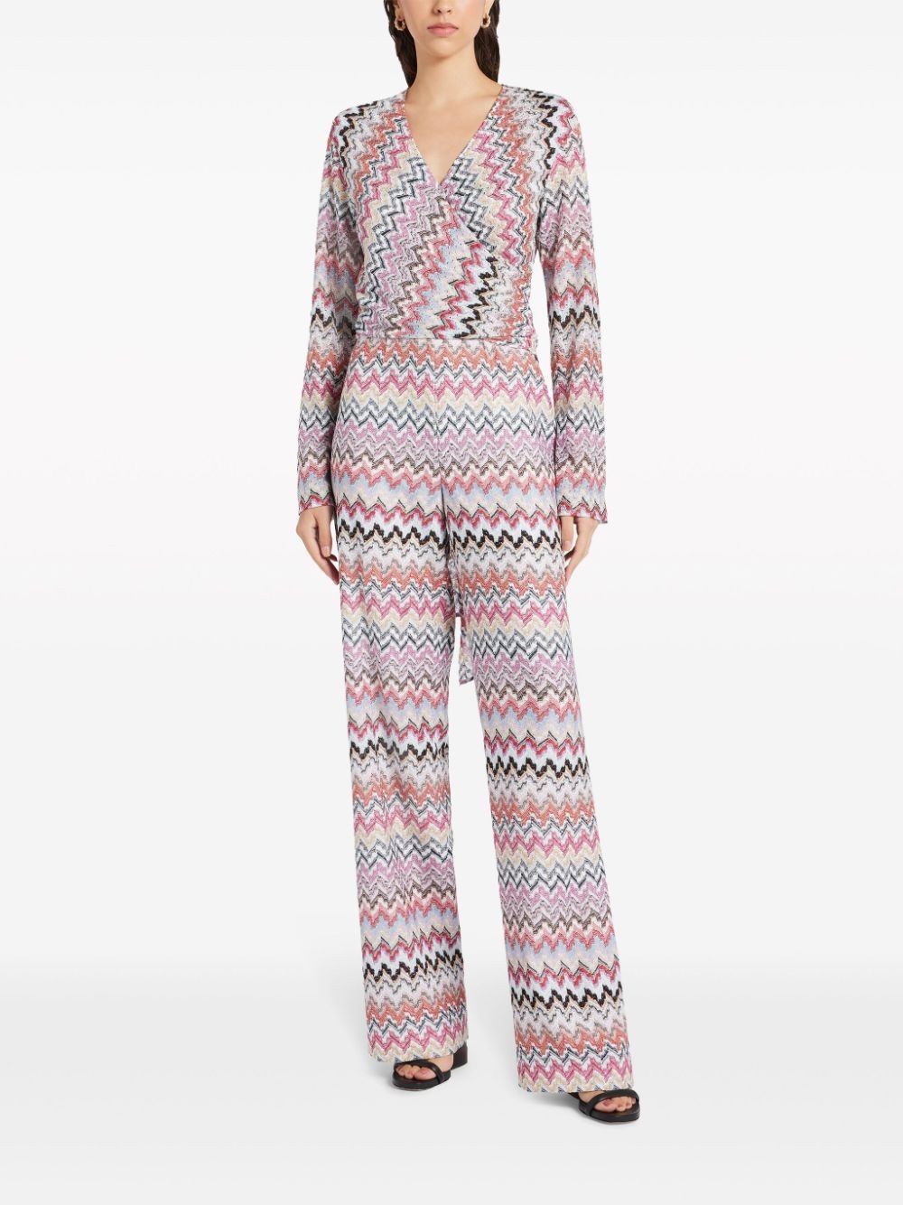 zig zag-pattern jumpsuit - 2