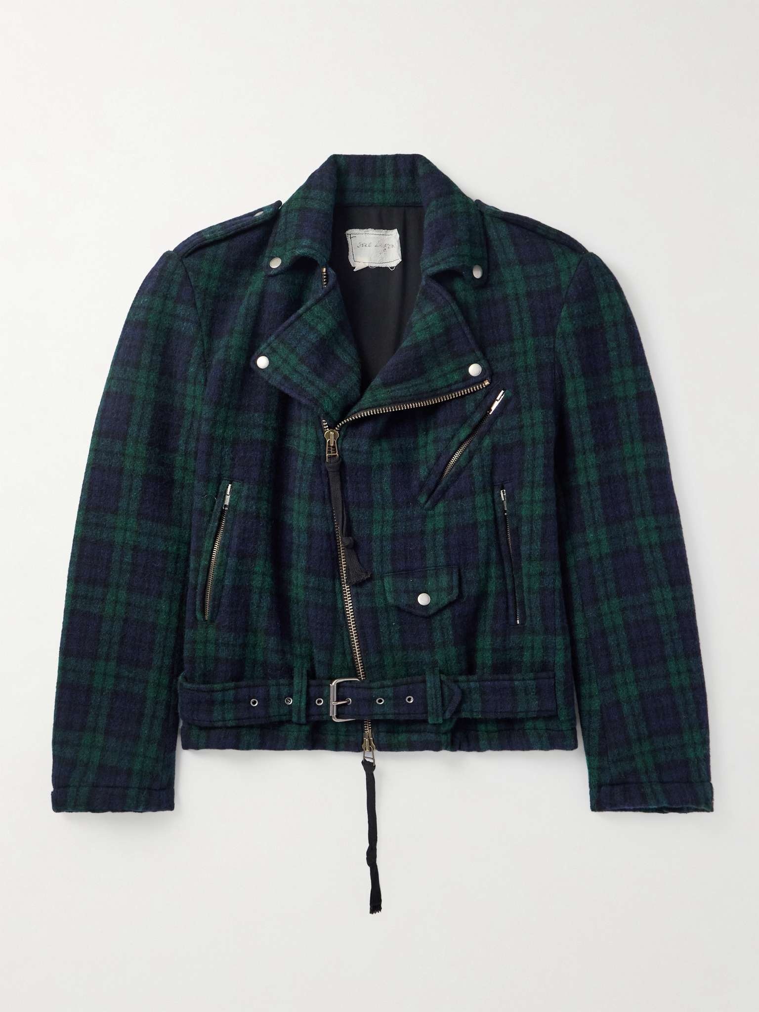 Brando Belted Checked Wool Jacket - 1