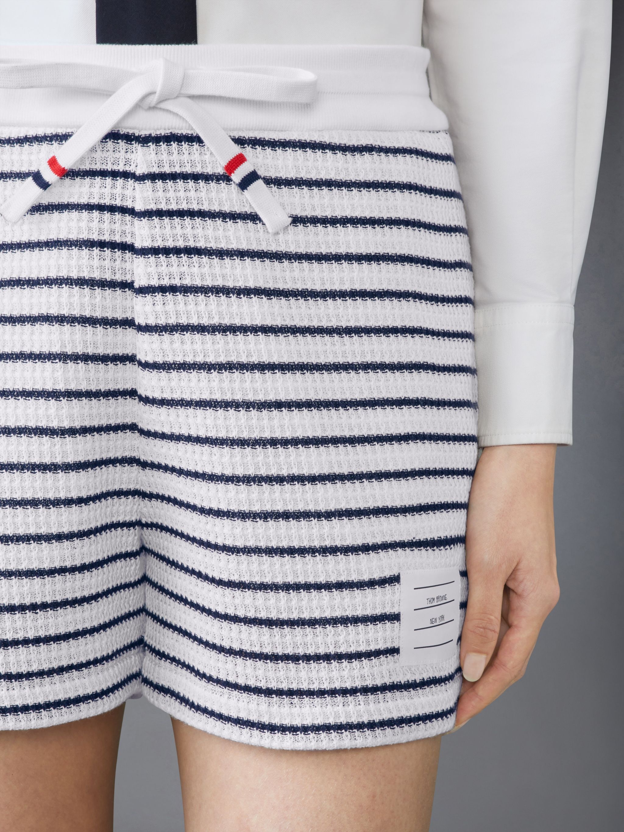 TEXTURED COTTON SHORTS - 4