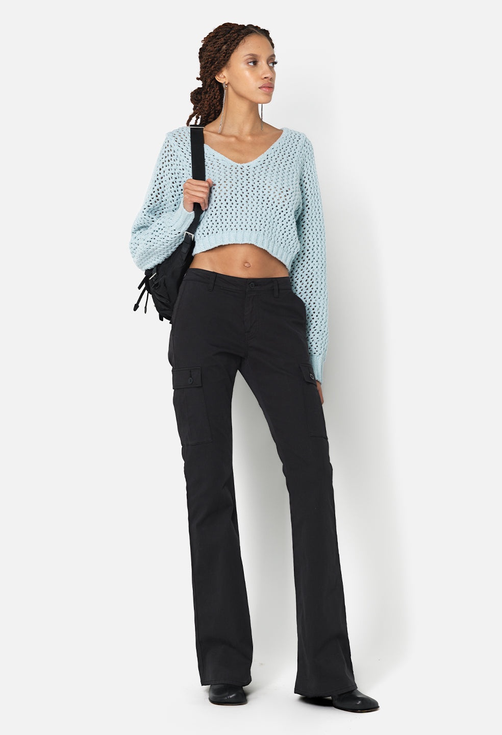 FOAM BOUCLE CROPPED SWEATER - 4