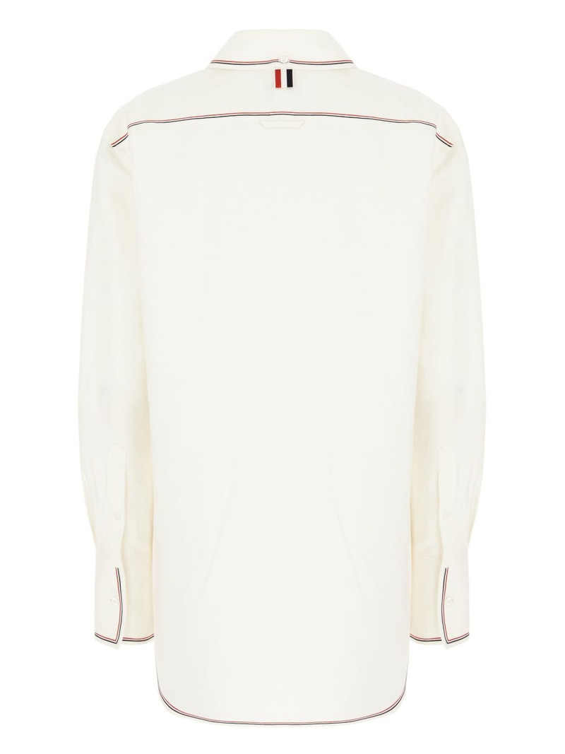 Thom Browne striped-trim shirt outlook