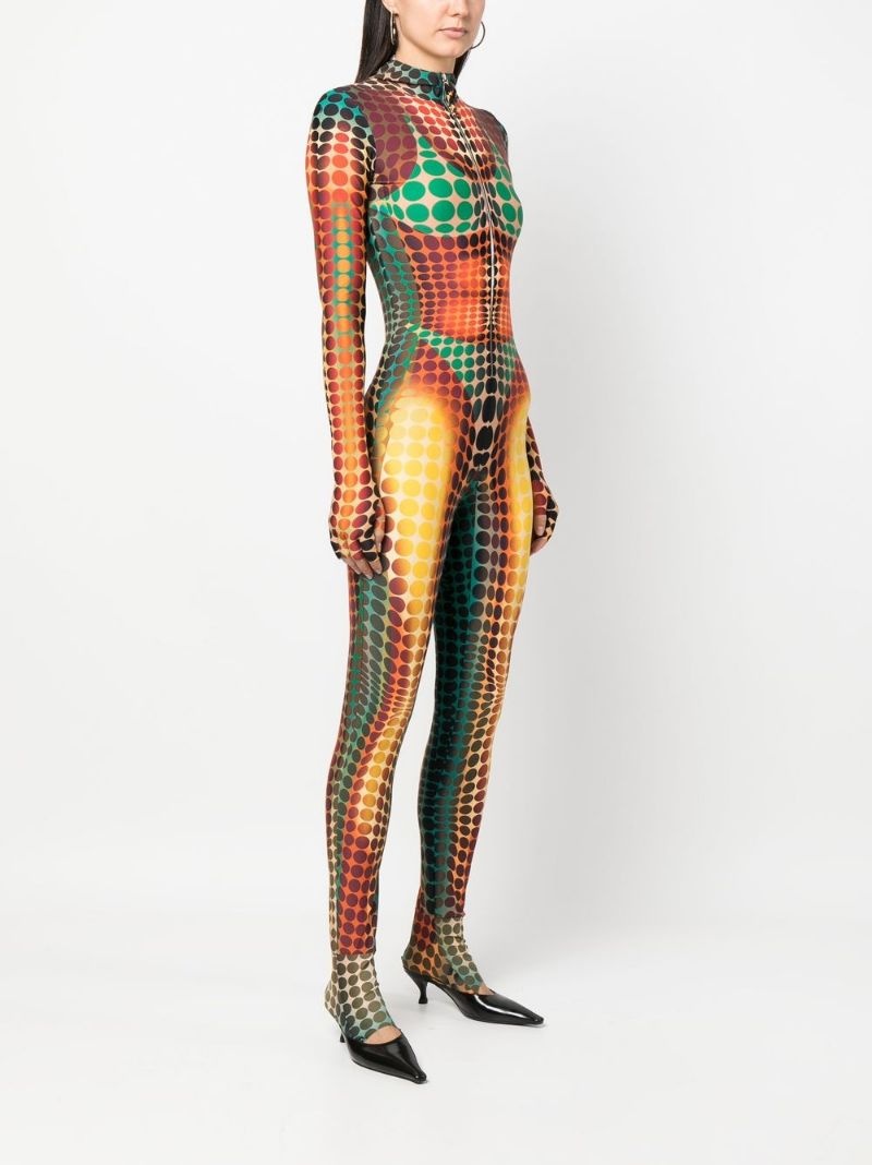 The Brown poka-dot jumpsuit - 3