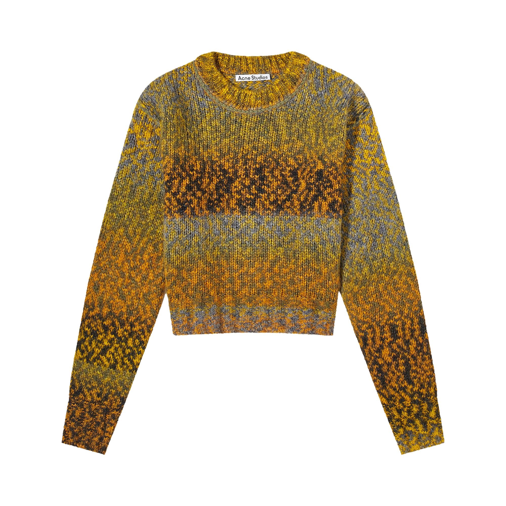 Acne Studios Gradient Effect Wool Blend Jumper 'Grey/Yellow' - 1