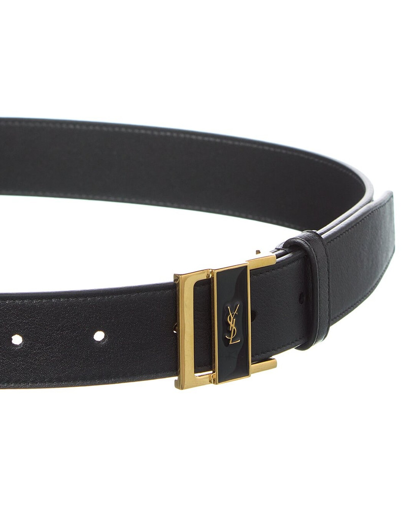 SAINT LAURENT Saint Laurent Gio Leather Belt outlook