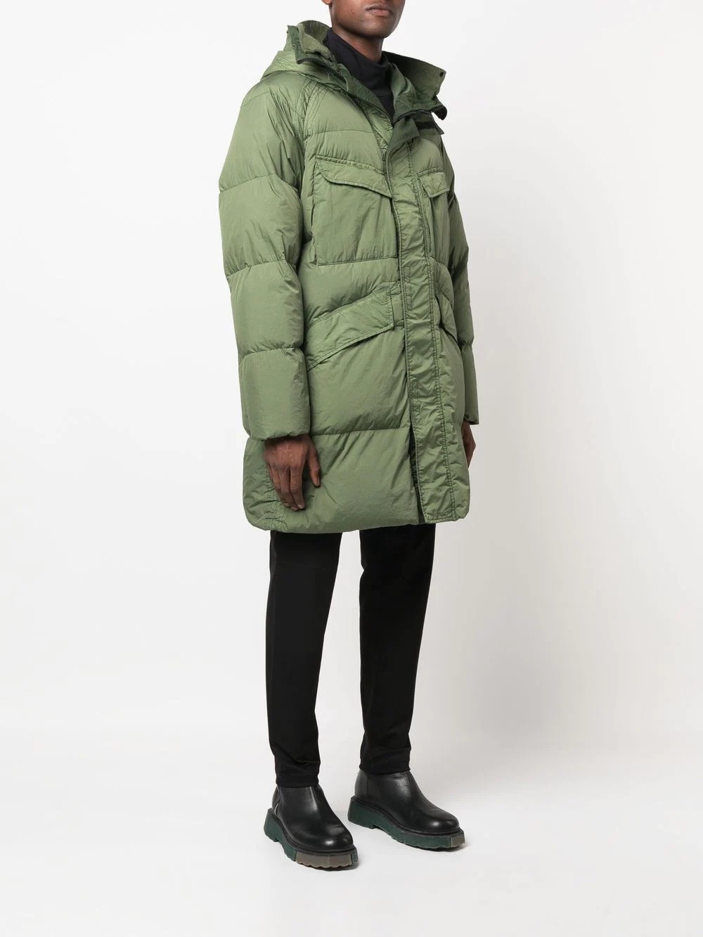 Compass-motif down jacket - 3