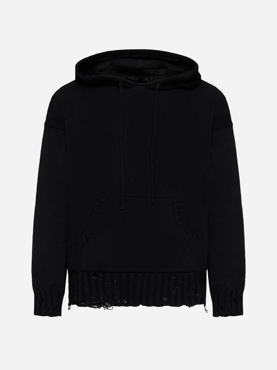 【関税込み】Marni ブラック Dishevelled Mending フーディ Marniのブラック Dishevelled Mending フーディがセール中