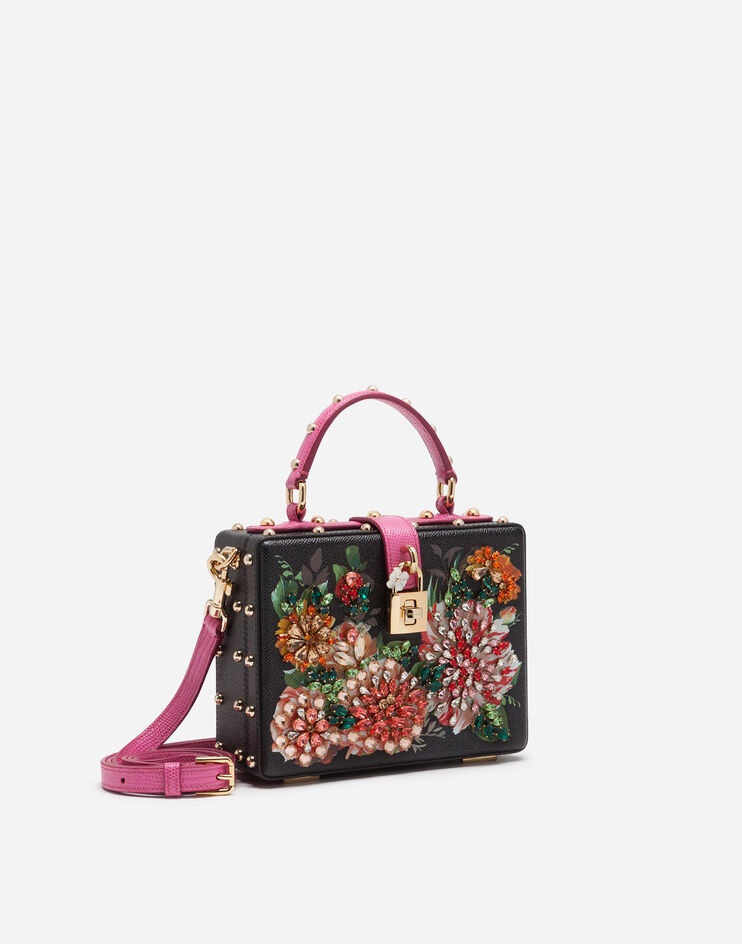 Dolce Box bag in printed dauphine calfskin with embroidery - 3