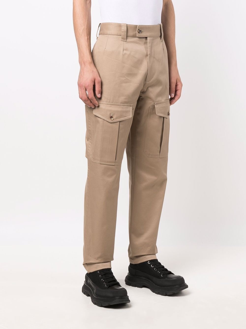 cargo pockets straight trousers - 3