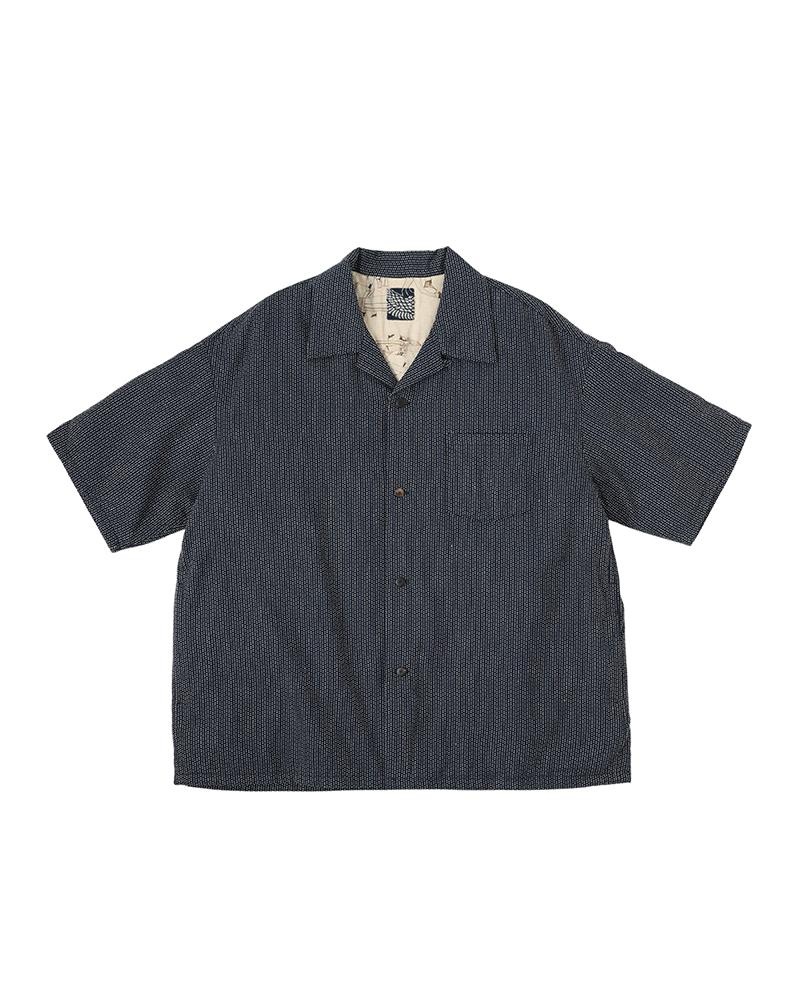 WALLIS DOWN SHIRT S/S NAVY - 1