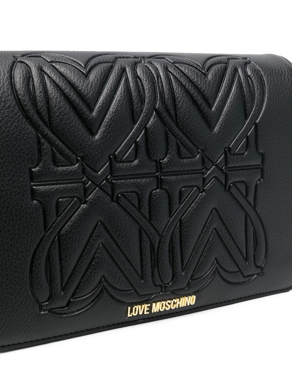 logo-embellished embossed cross-body bag - 4