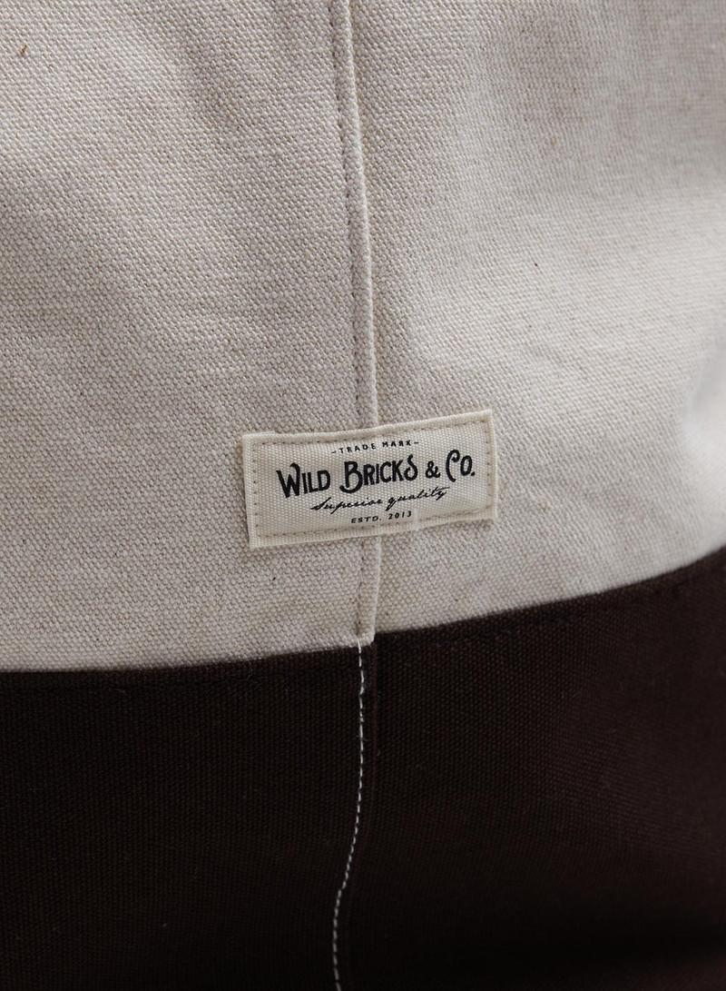 Wild Bricks Canvas Duffle Bag Brown 3