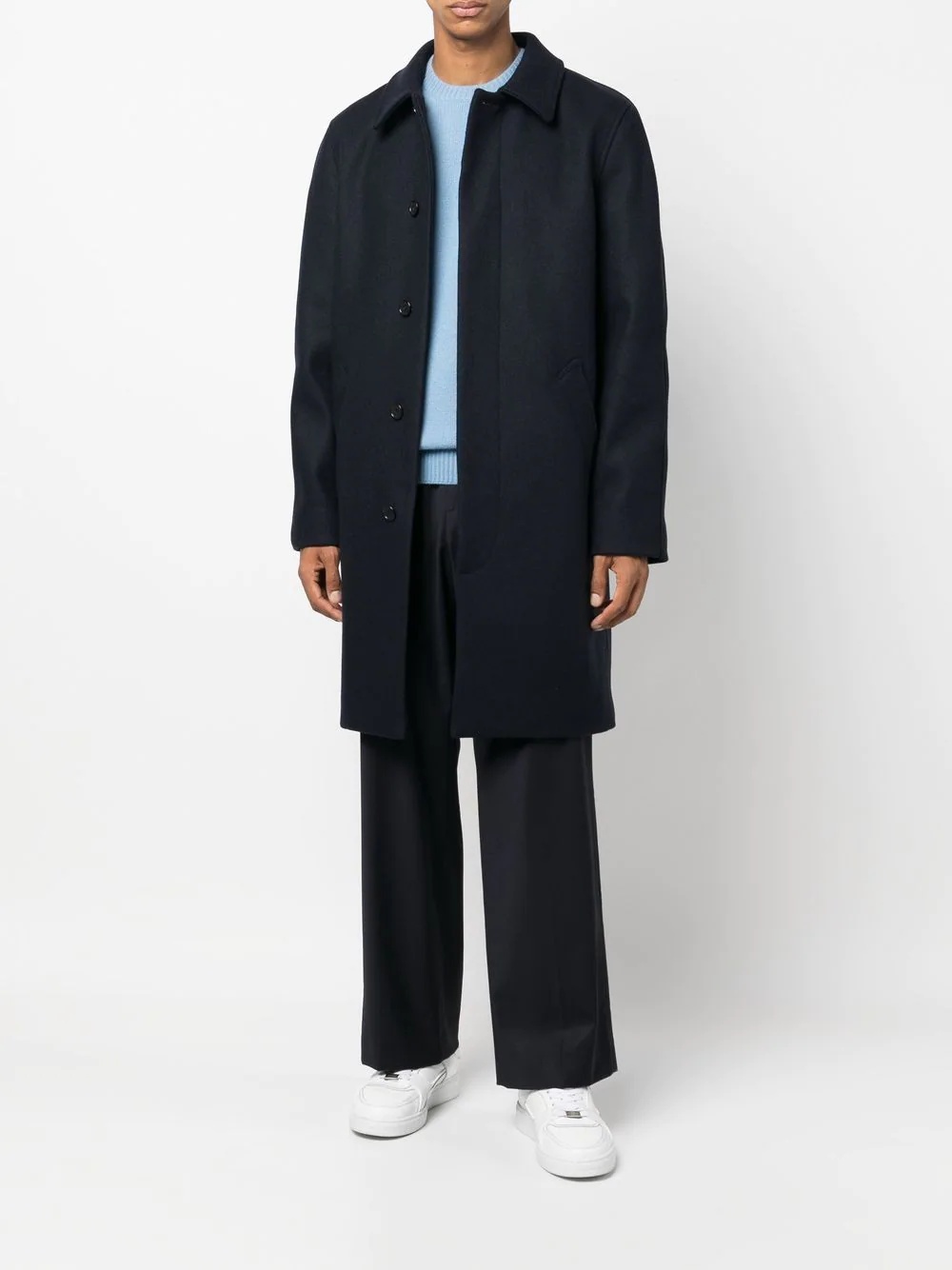 boxy single-breasted coat - 4