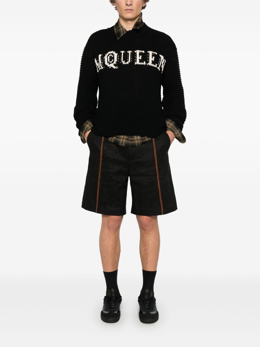 logo-intarsia sweater - 2