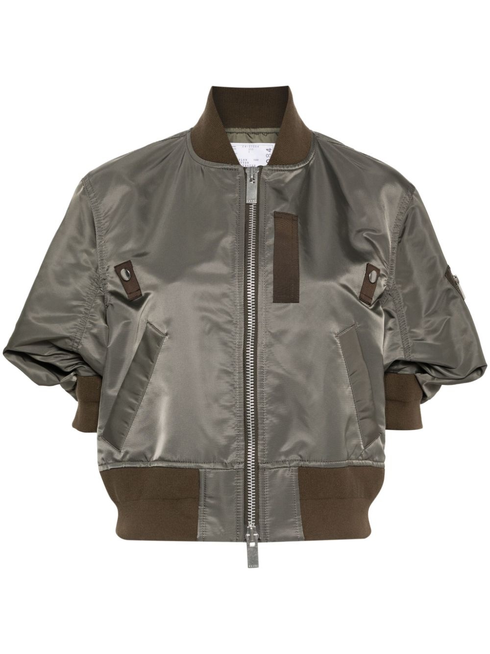 cropped bomber jacket - 1