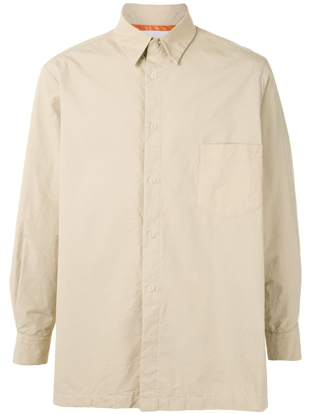 plain button shirt - 1