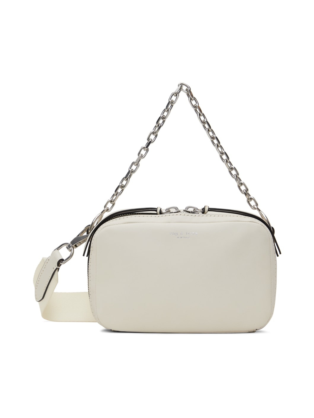 White Cami Chain Camera Bag - 1