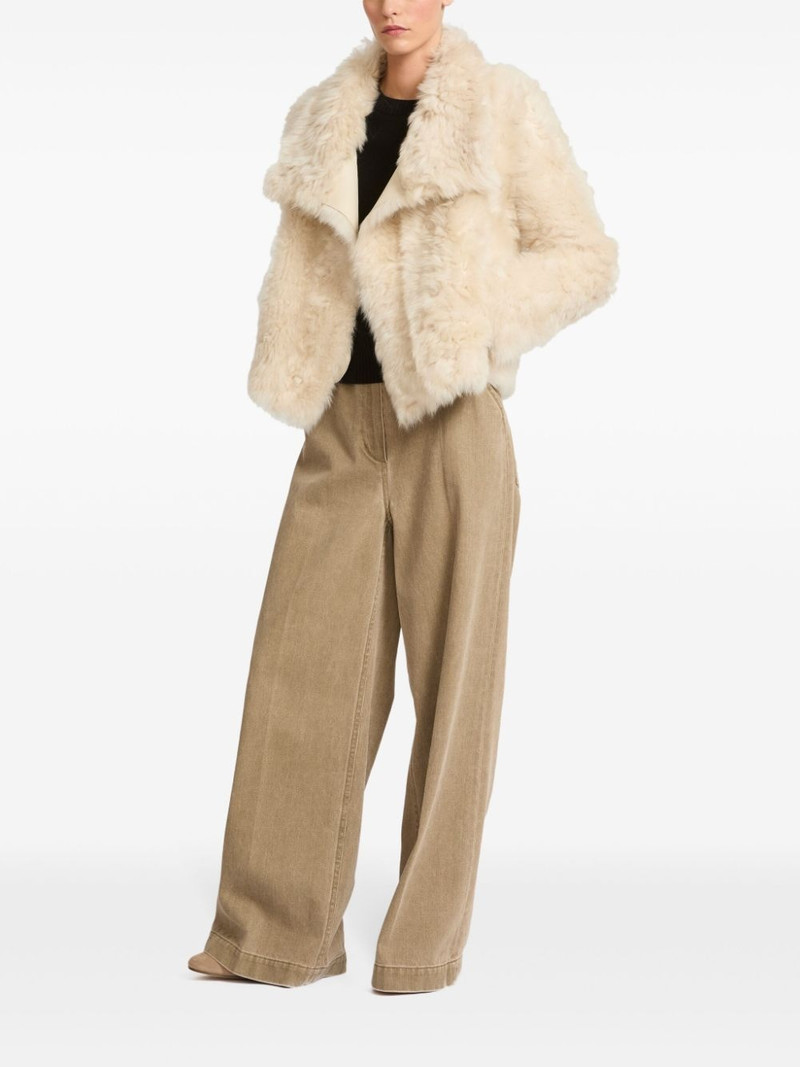 Yves Salomon cropped leather jacket outlook