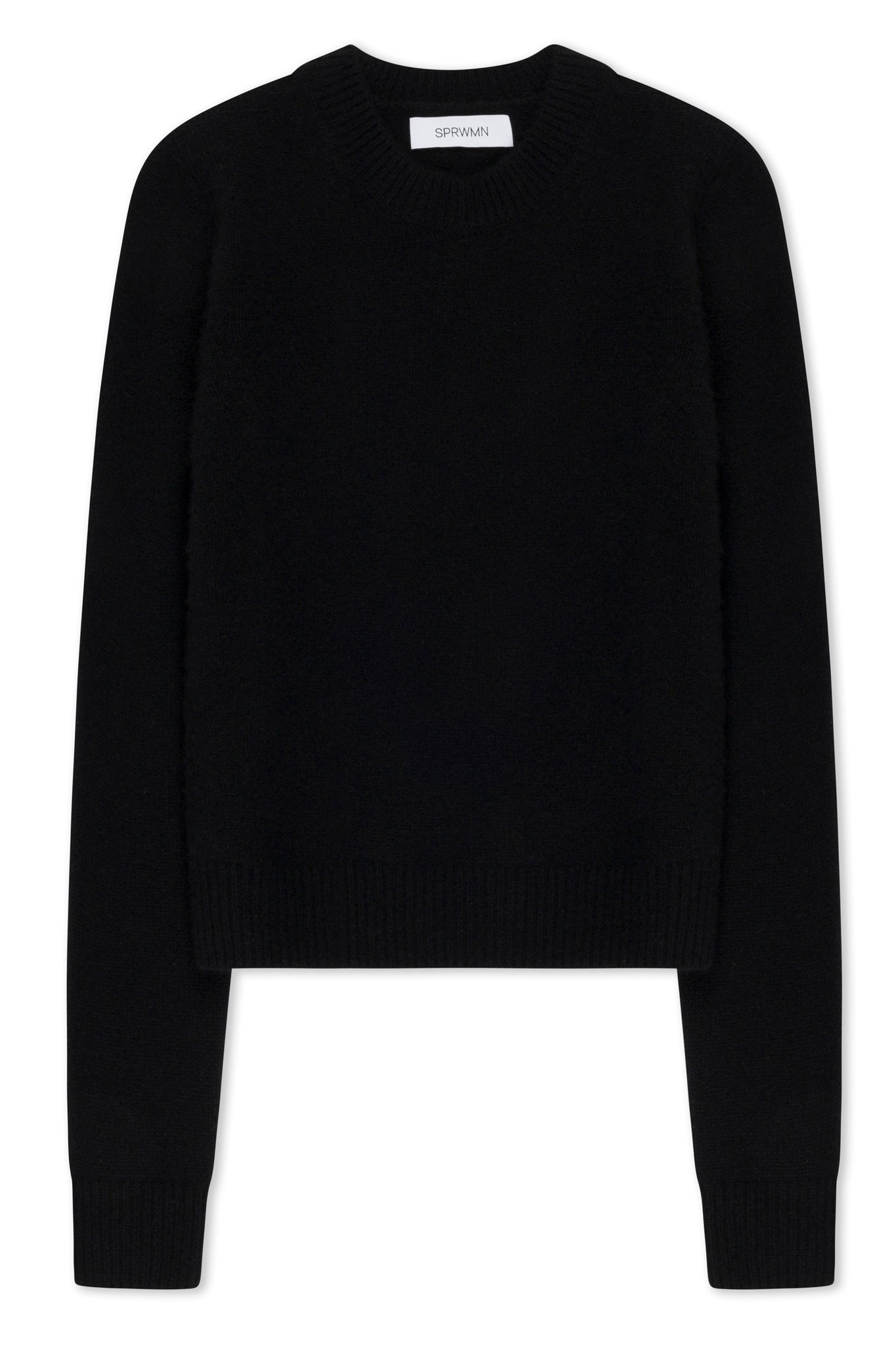 BLACK CASHMERE CREWNECK SWEATER - 5