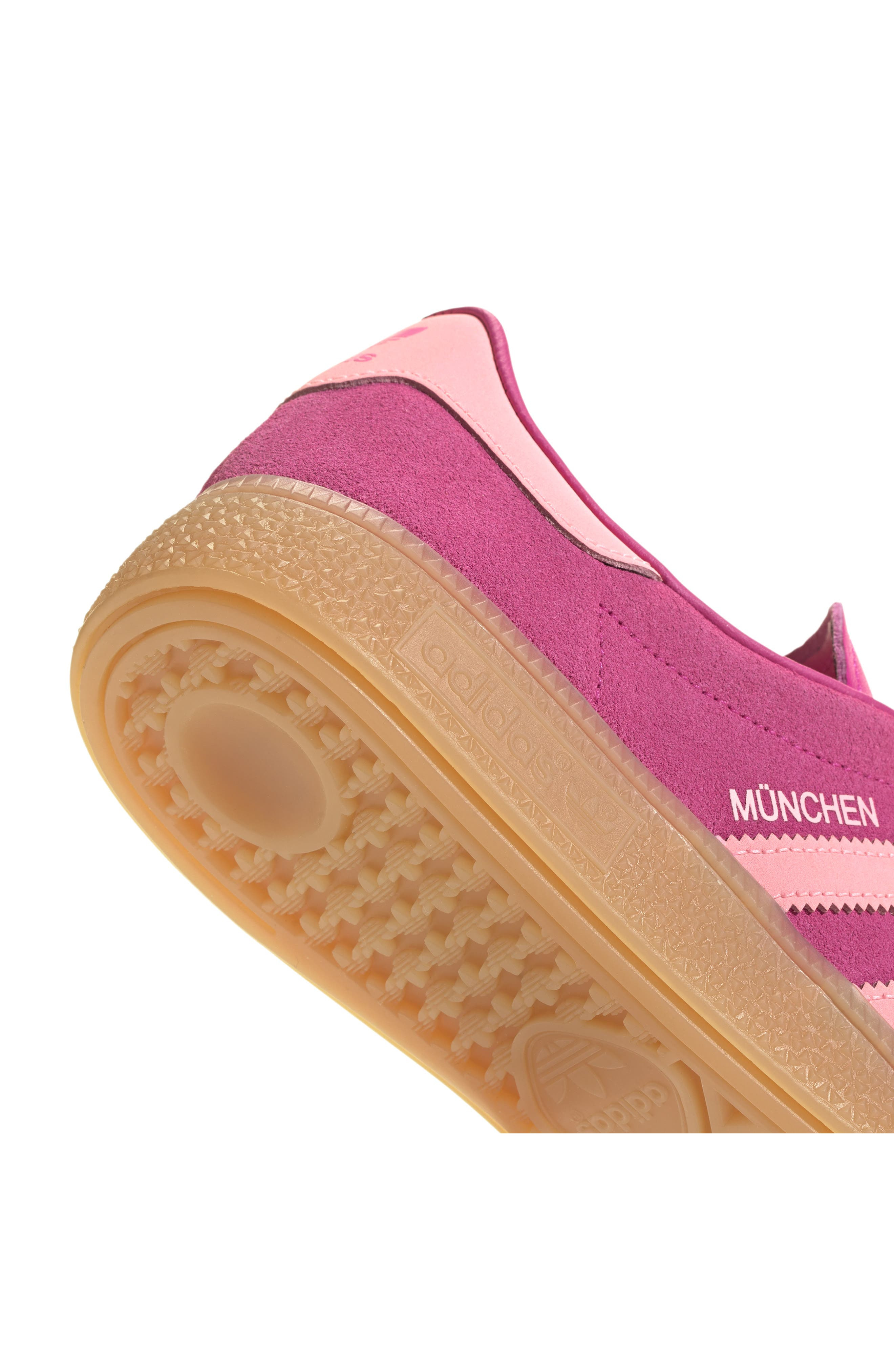 adidas München Sneaker in Semi Lucid Fuchsia/Pink/Gum at Nordstrom - 8