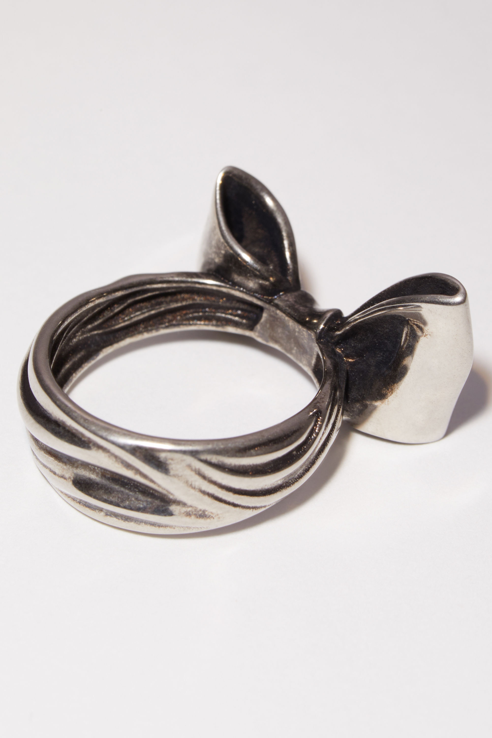 Bow ring - Antique Silver - 4