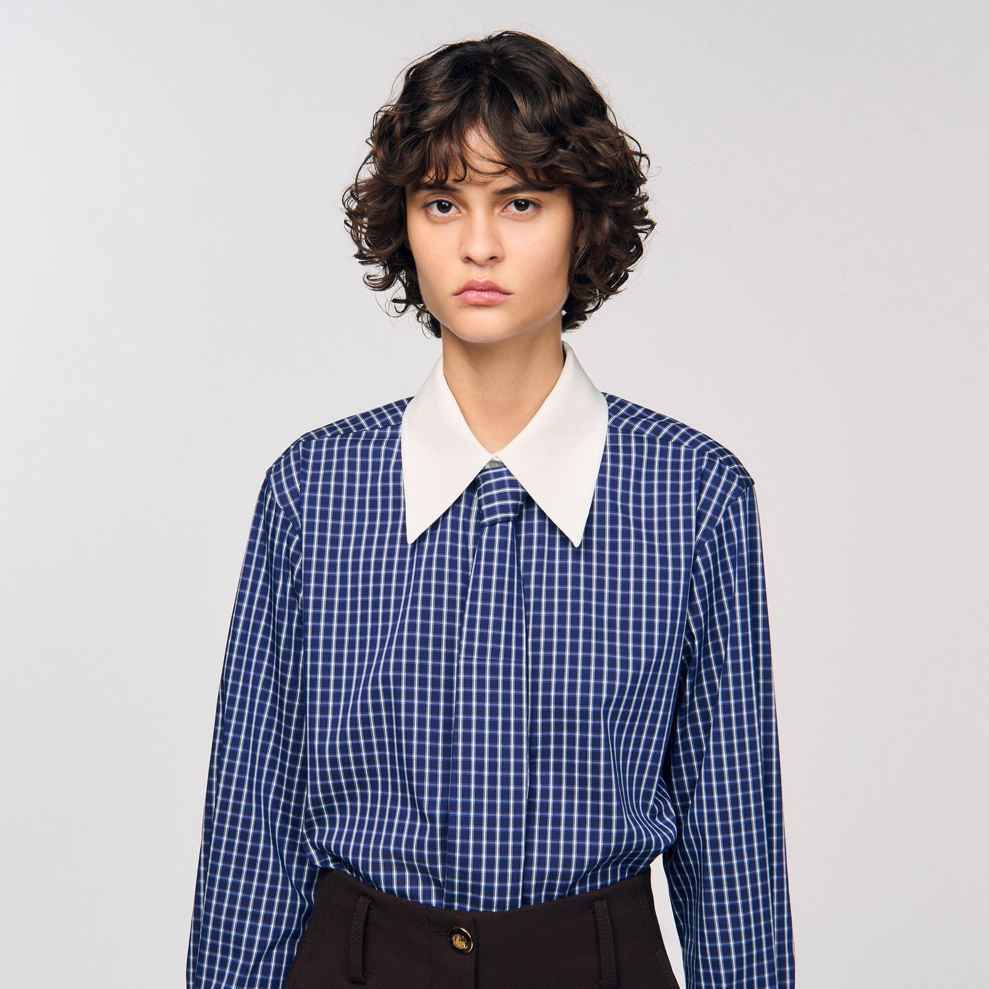 CHECK SHIRT WITH TIE - 3